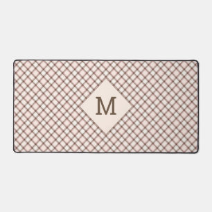 Aangepast Monogram geruit / Tartan Patroon Bureaumat
