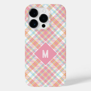 Aangepast Monogram geruit / Tartan Patroon Case-Mate iPhone 14 Pro Hoesje