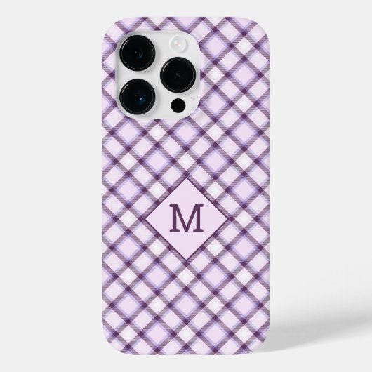 Aangepast Monogram geruit / Tartan Patroon Case-Mate iPhone Case (Achterkant)