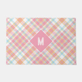 Aangepast Monogram geruit / Tartan Patroon Deurmat (Voorkant)