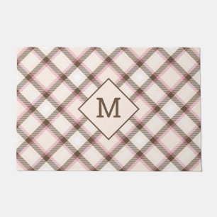 Aangepast Monogram geruit / Tartan Patroon Deurmat