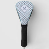 Aangepast Monogram geruit / Tartan Patroon Golfheadcover (Voorkant)
