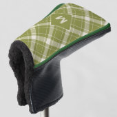 Aangepast Monogram geruit / Tartan Patroon Golfheadcover (3/4 voorkant)