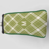 Aangepast Monogram geruit / Tartan Patroon Golfheadcover (Voorkant)