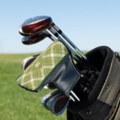 Aangepast Monogram geruit / Tartan Patroon Golfheadcover (Insitu)