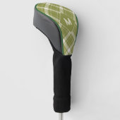 Aangepast Monogram geruit / Tartan Patroon Golfheadcover (Schuin)