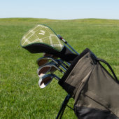 Aangepast Monogram geruit / Tartan Patroon Golfheadcover (Insitu)