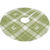 Aangepast Monogram geruit / Tartan Patroon Kerstboom Rok (Gekanteld)