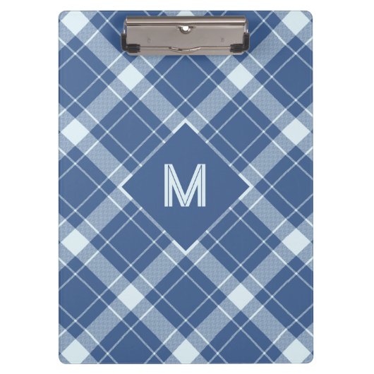 Aangepast Monogram geruit / Tartan Patroon Klembord (Voorkant)
