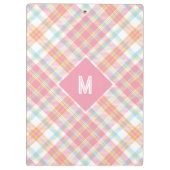 Aangepast Monogram geruit / Tartan Patroon Klembord (Achterkant)