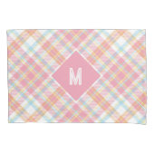 Aangepast Monogram geruit / Tartan Patroon Kussensloop (Voorkant)