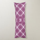 Aangepast Monogram geruit / Tartan Patroon Lichaamskussen (Achterkant (Verticaal))