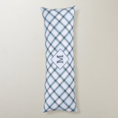 Aangepast Monogram geruit / Tartan Patroon Lichaamskussen (Achterkant (Verticaal))