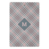 Aangepast Monogram geruit / Tartan Patroon Mini Klembord (Achterkant)
