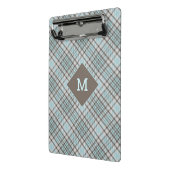 Aangepast Monogram geruit / Tartan Patroon Mini Klembord (Angled2)