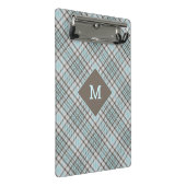 Aangepast Monogram geruit / Tartan Patroon Mini Klembord (Schuin)