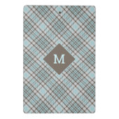Aangepast Monogram geruit / Tartan Patroon Mini Klembord (Achterkant)