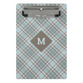 Aangepast Monogram geruit / Tartan Patroon Mini Klembord (Voorkant)