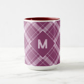 Aangepast Monogram geruit / Tartan Patroon Mok (Midden)