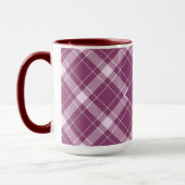 Aangepast Monogram geruit / Tartan Patroon Mok (Links)