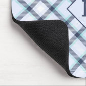 Aangepast Monogram geruit / Tartan Patroon Muismat (Hoek)