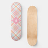 Aangepast Monogram geruit / Tartan Patroon Persoonlijk Skateboard (Voorkant)