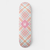 Aangepast Monogram geruit / Tartan Patroon Persoonlijk Skateboard (Voorkant)
