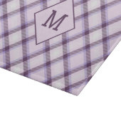 Aangepast Monogram geruit / Tartan Patroon Snijplank (Hoek)