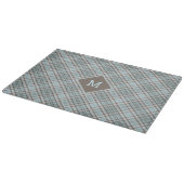 Aangepast Monogram geruit / Tartan Patroon Snijplank (Hoek)