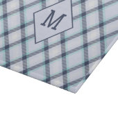 Aangepast Monogram geruit / Tartan Patroon Snijplank (Hoek)