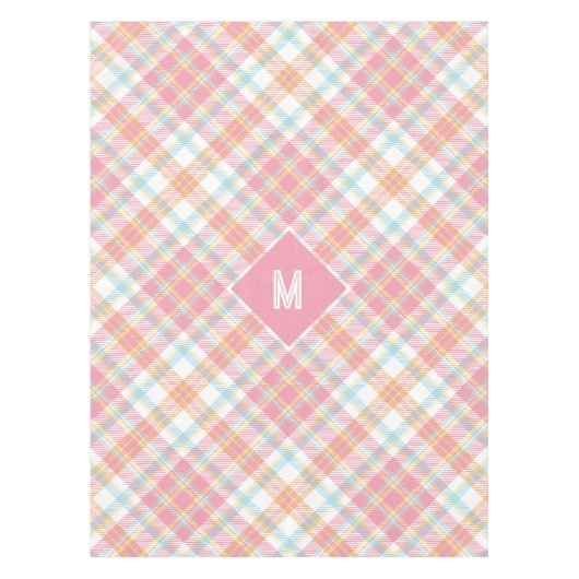 Aangepast Monogram geruit / Tartan Patroon Tafelkleed (Voorkant)