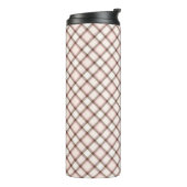 Aangepast Monogram geruit / Tartan Patroon Thermosbeker (Gedraaid links)