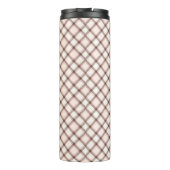 Aangepast Monogram geruit / Tartan Patroon Thermosbeker (Achterkant)