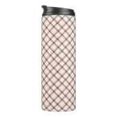 Aangepast Monogram geruit / Tartan Patroon Thermosbeker (Geroteerd rechts)