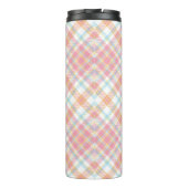 Aangepast Monogram geruit / Tartan Patroon Thermosbeker (Achterkant)