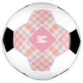 Aangepast Monogram geruit / Tartan Patroon Voetbal (Gedraaid)