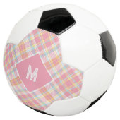 Aangepast Monogram geruit / Tartan Patroon Voetbal (Drie kwart)