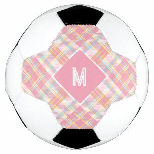 Aangepast Monogram geruit / Tartan Patroon Voetbal