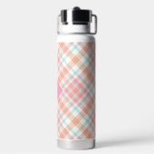 Aangepast Monogram geruit / Tartan Patroon Waterfles (Achterkant)