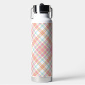 Aangepast Monogram geruit / Tartan Patroon Waterfles (Voorkant)