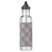 Aangepast Monogram geruit / Tartan Patroon Waterfles (Links)