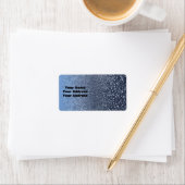 Aangepast monogram  glitter shinblauw etiket (Insitu)