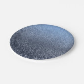 Aangepast monogram  glitter shinblauw papieren bordje (Gekanteld)