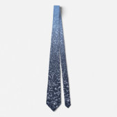 Aangepast monogram  glitter shinblauw stropdas (Voorkant)
