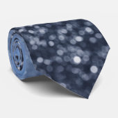 Aangepast monogram  glitter shinblauw stropdas (Opgerold)