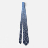 Aangepast monogram  glitter shinblauw stropdas (Achterkant)