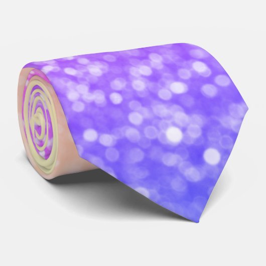 Aangepast monogram glitter shine roze stropdas (Opgerold)