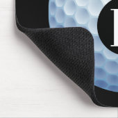 Aangepast monogram Golf Ball Name Initiaal Muismat (Hoek)