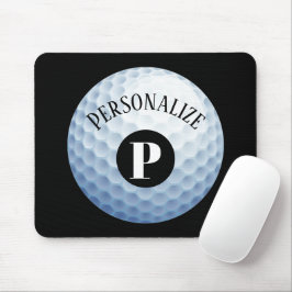 Aangepast monogram Golf Ball Name Initiaal Muismat
