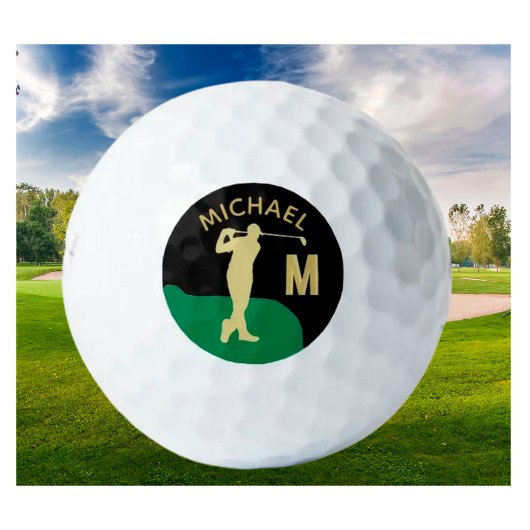 Aangepast monogram Golfer Name Golfballen